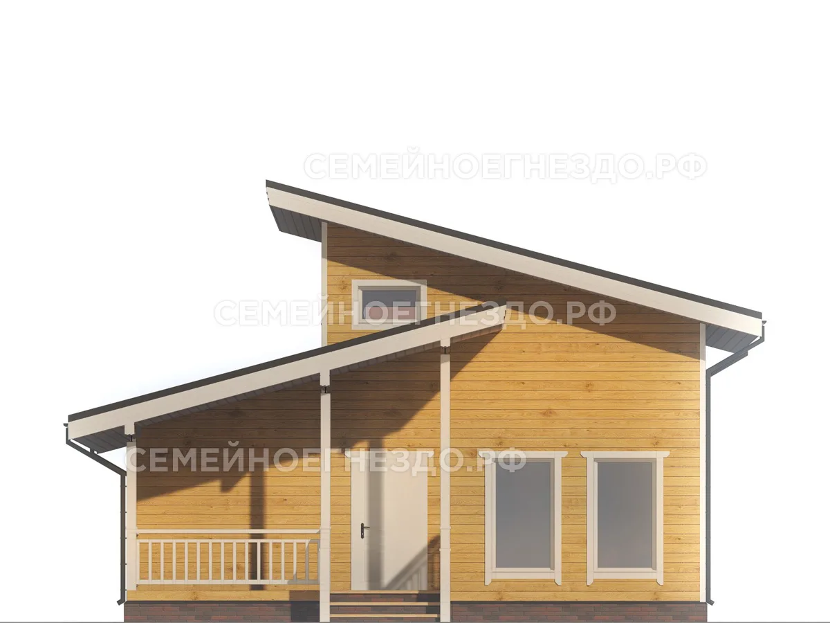 Брусовой дом № 0192 — вид 3