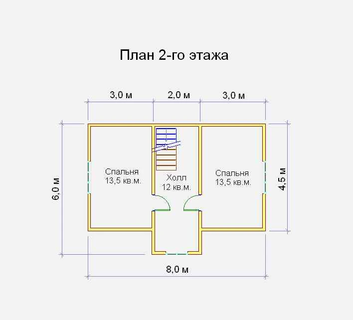 Планировка Брусовой дом №156