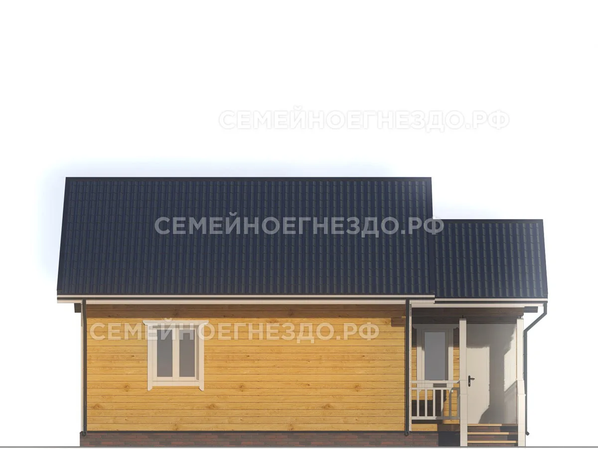Брусовой дом № 0120 — вид 3