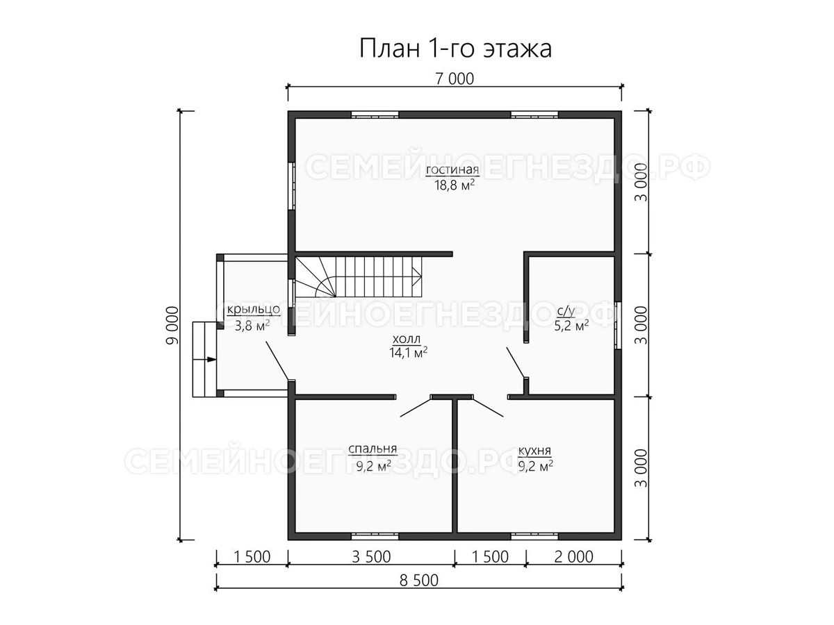 Планировка Брусовой дом № 0178