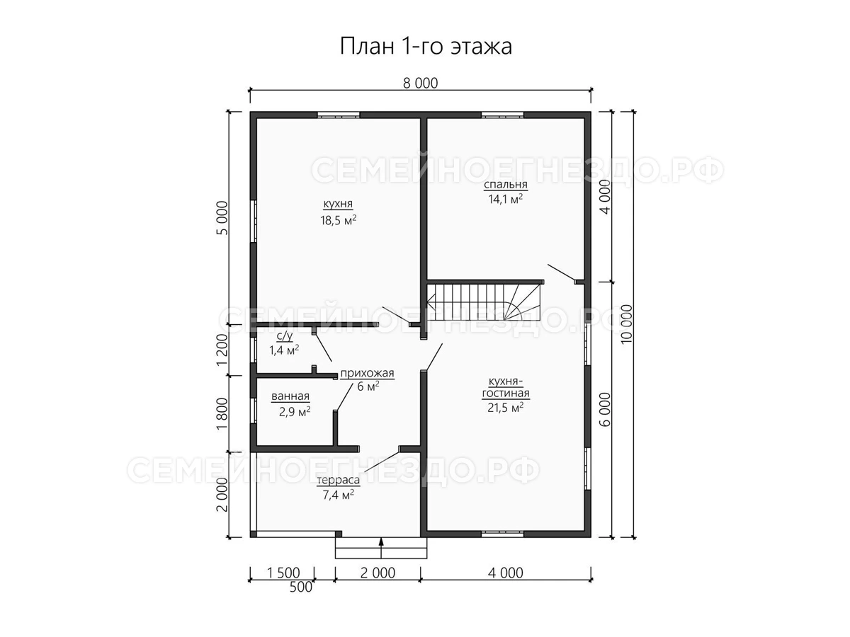Планировка Каркасный дом № 0184