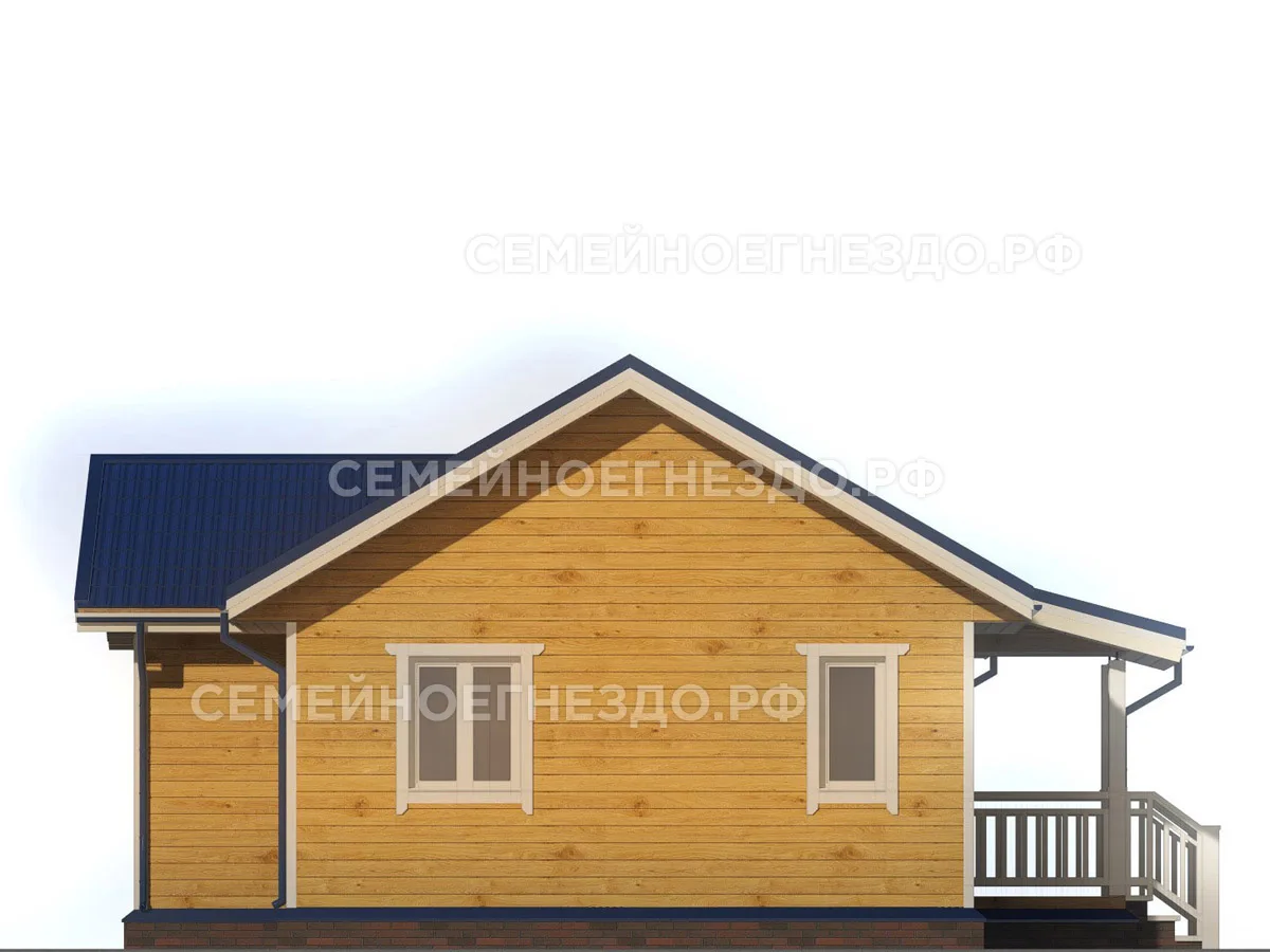 Брусовой дом № 0052 — вид 4