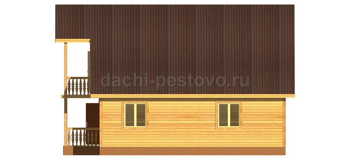 Брусовой дом №50 — вид 3