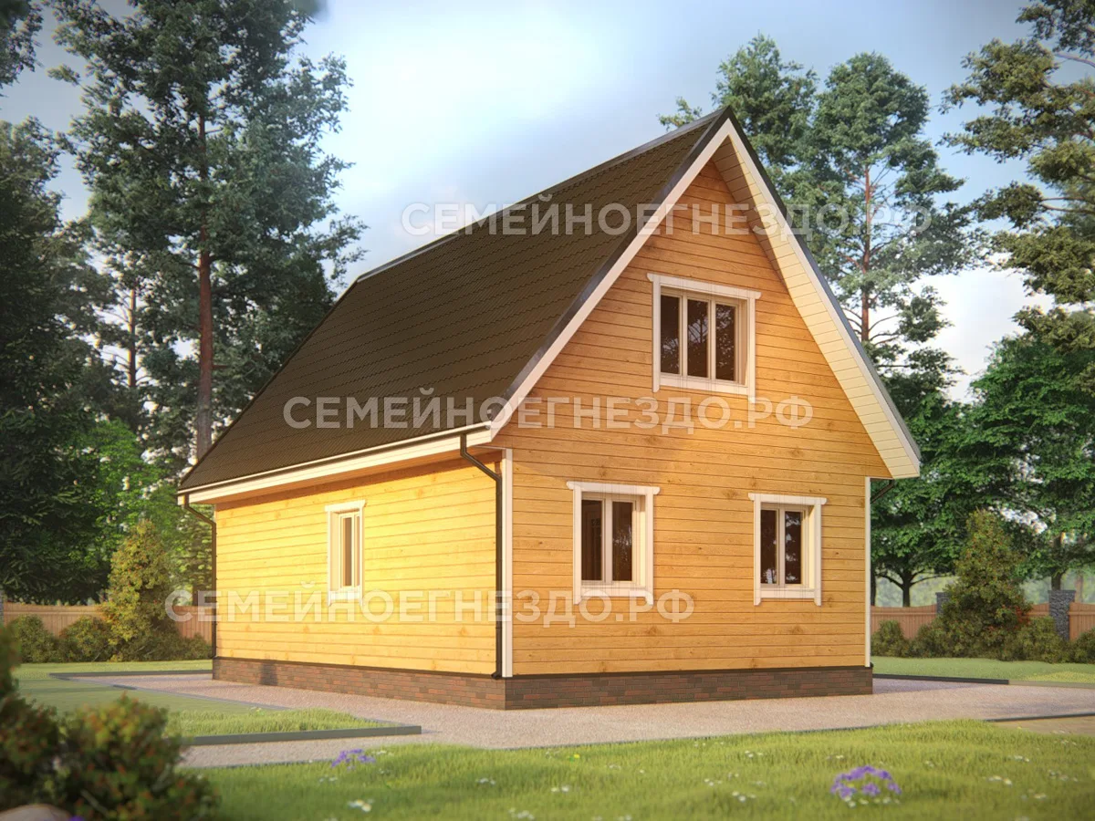 Брусовой дом № 0169 — вид 2