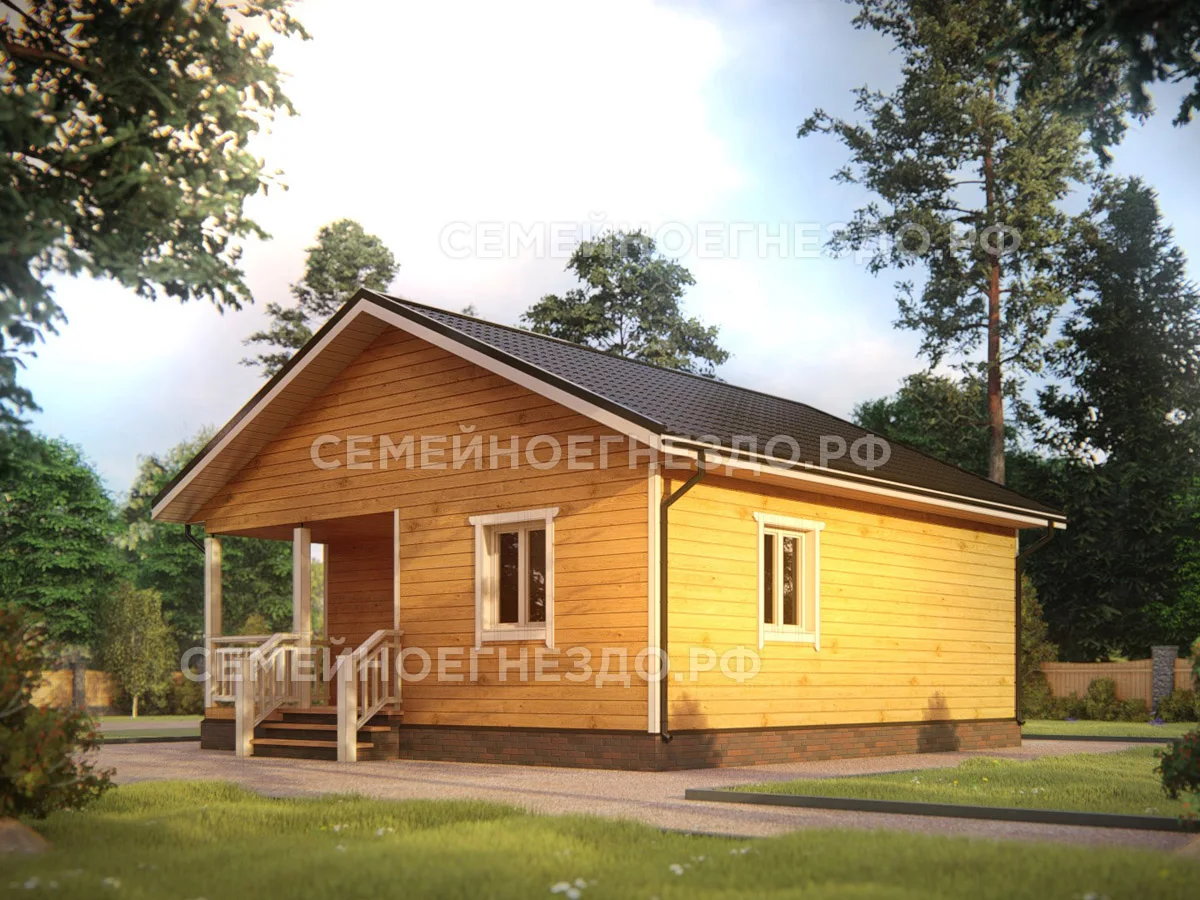 Брусовой дом № 0115 — вид 2