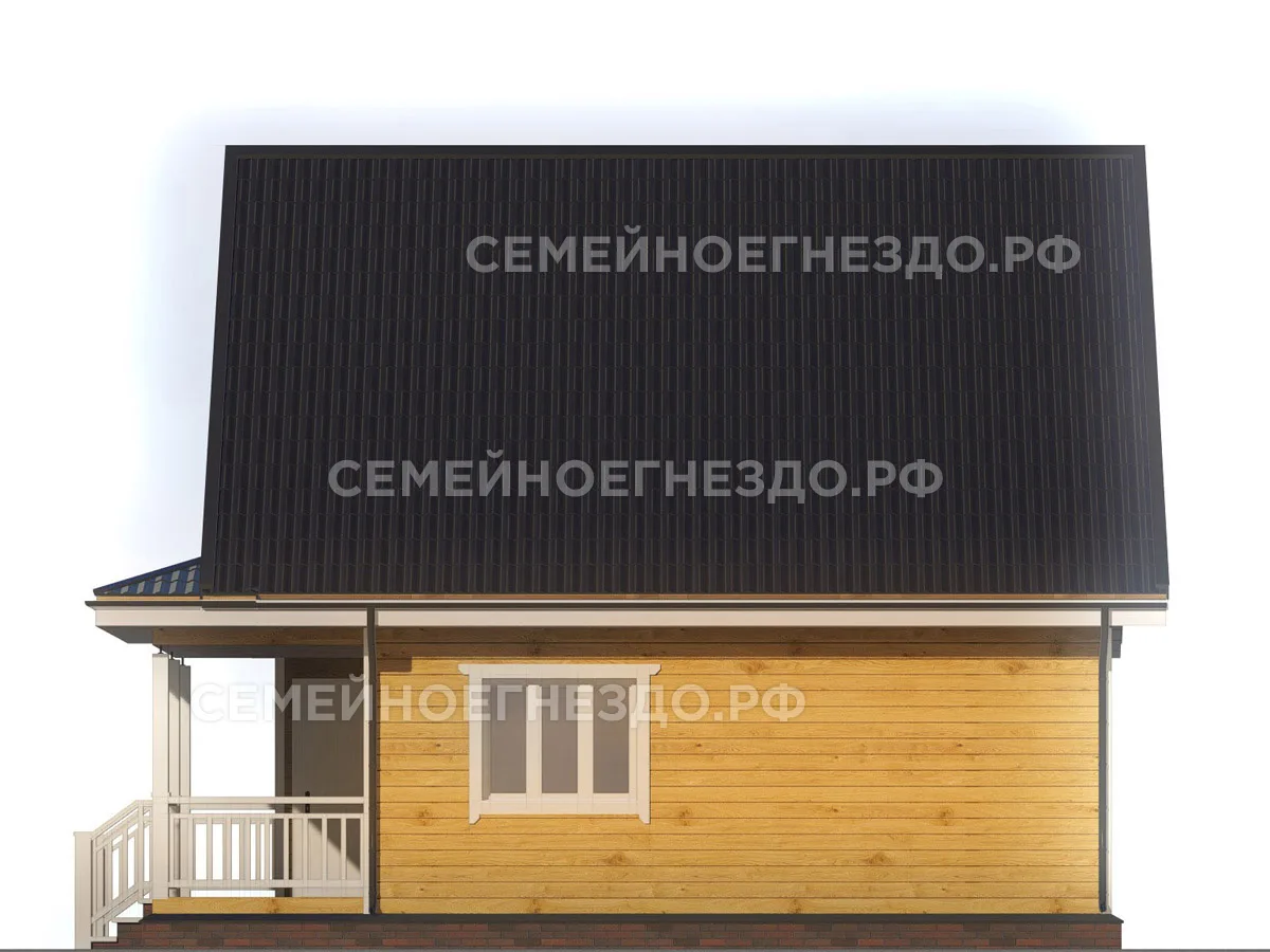 Брусовой дом № 0033 — вид 4