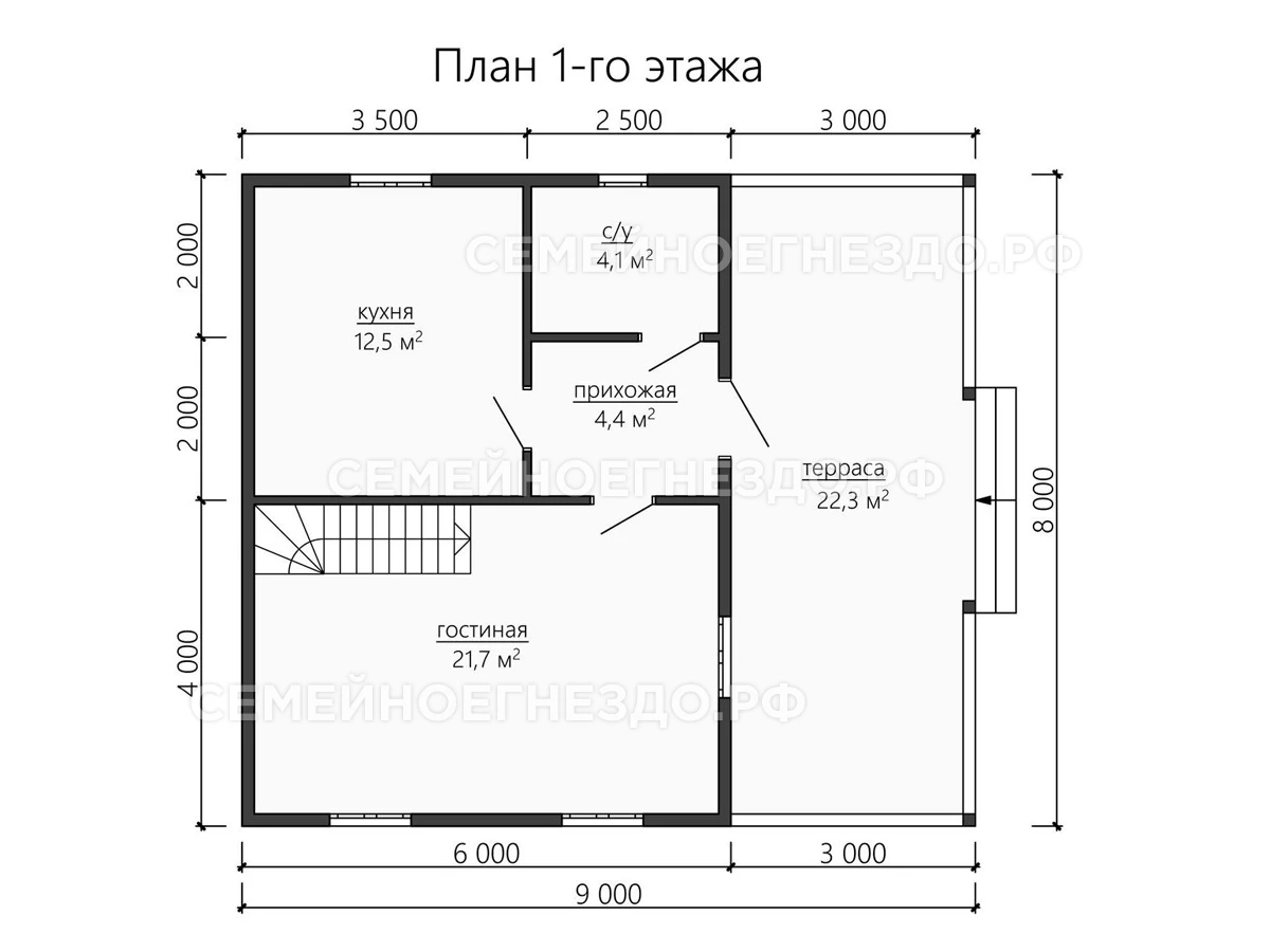 Планировка Брусовой дом № 0170