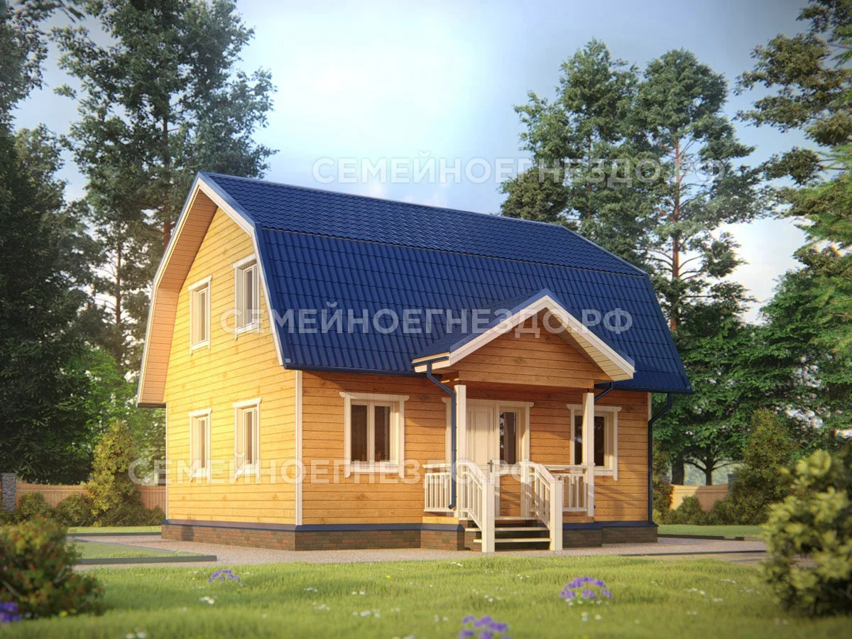 Каркасный дом № 0021 — вид 1