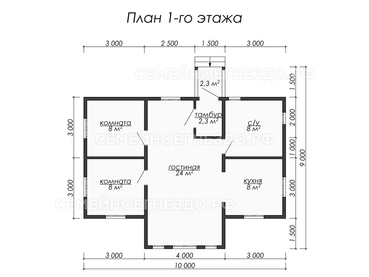Планировка Брусовой дом № 0052