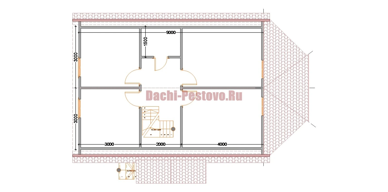 Планировка Брусовой дом №106