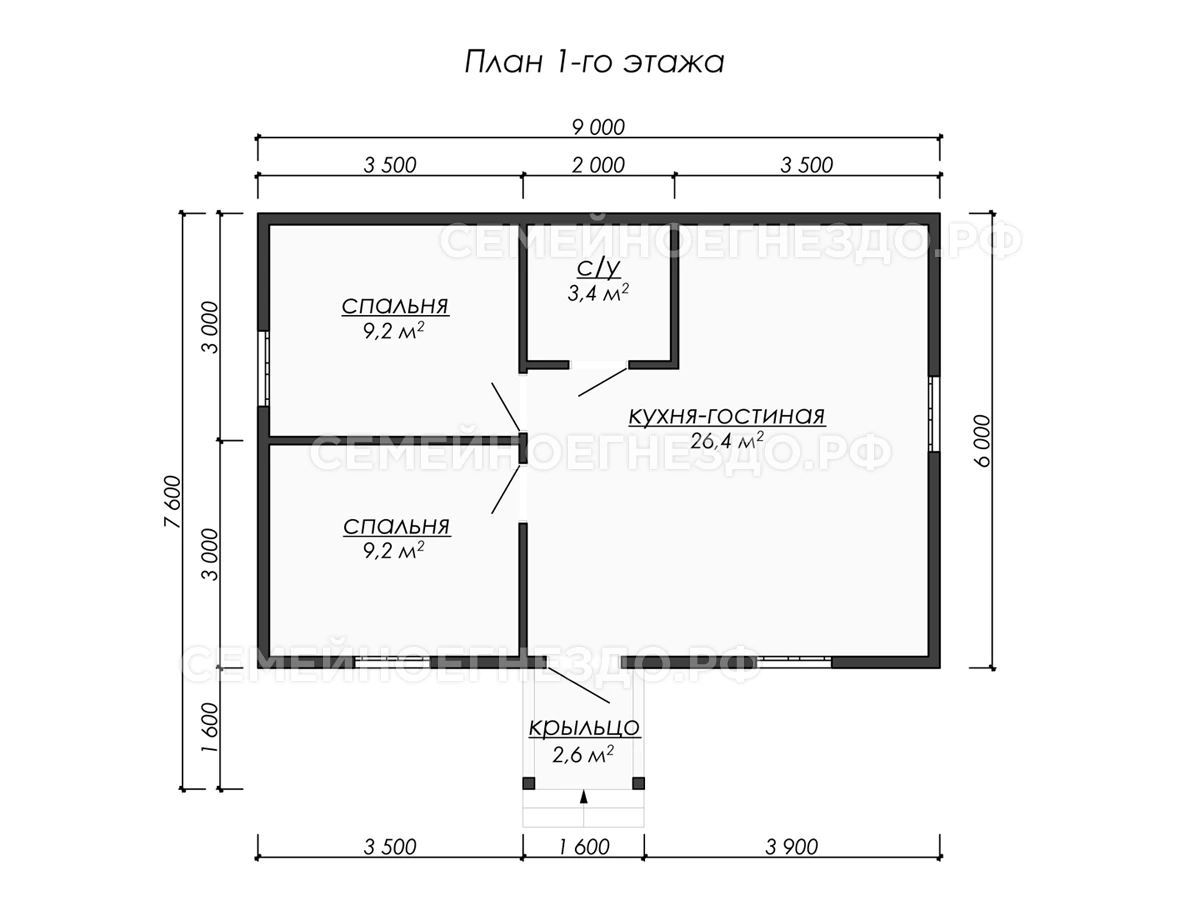 Планировка Каркасный дом № 0213