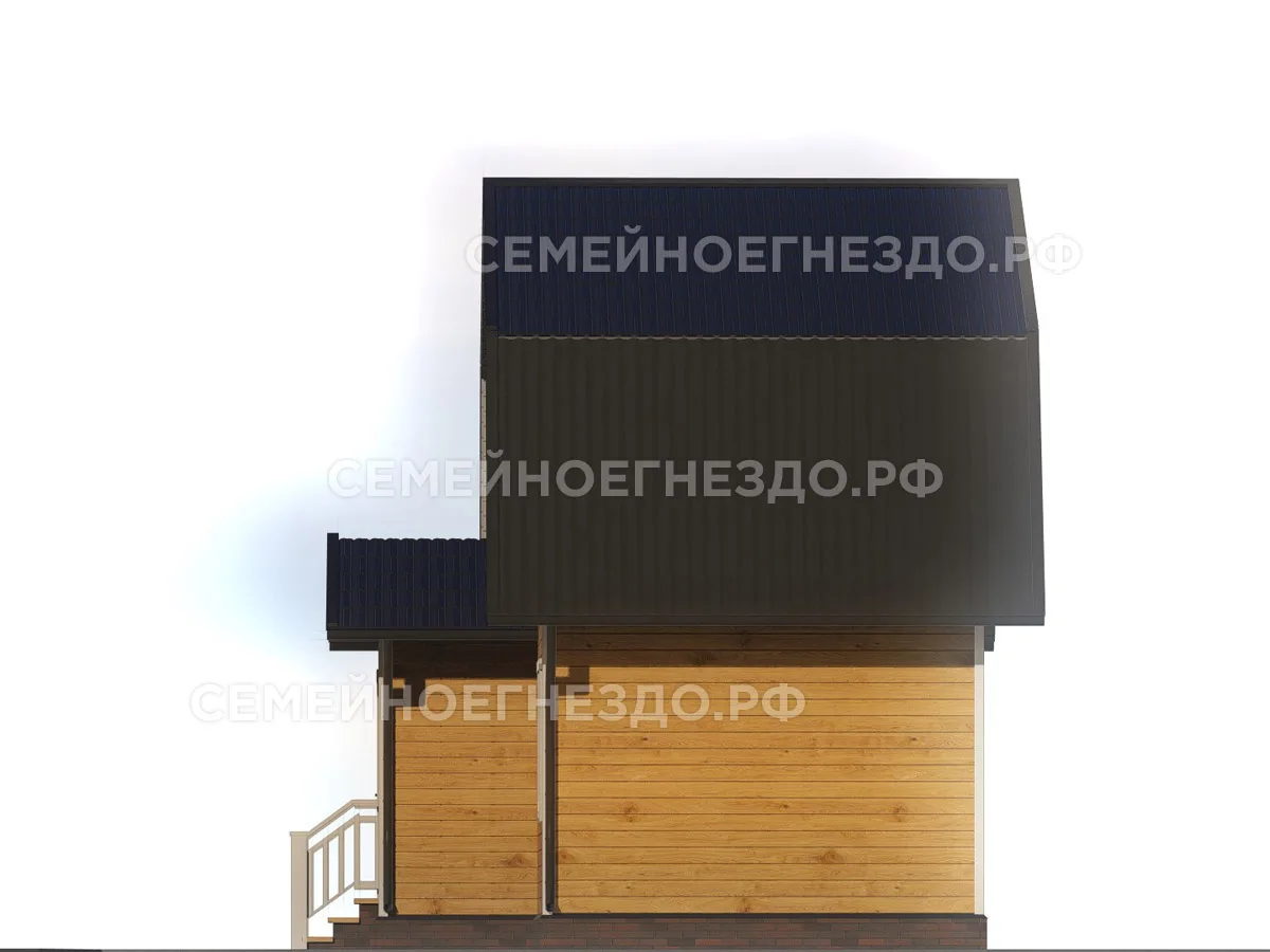 Брусовой дом № 0090 — вид 4