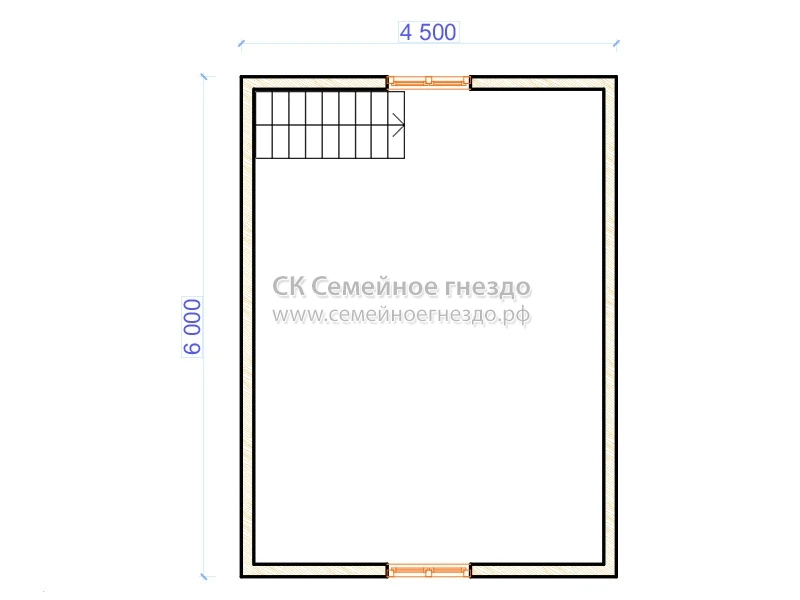 Планировка Брусовой дом №176