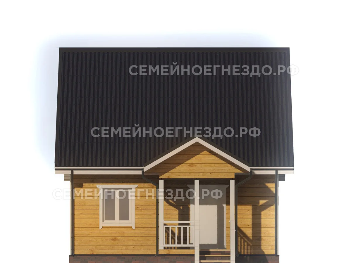 Брусовой дом № 0123 — вид 3