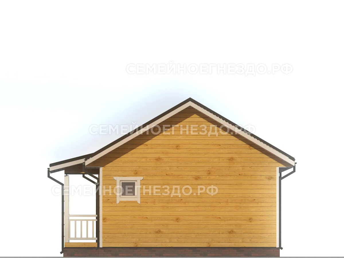 Брусовой дом № 0087 — вид 4