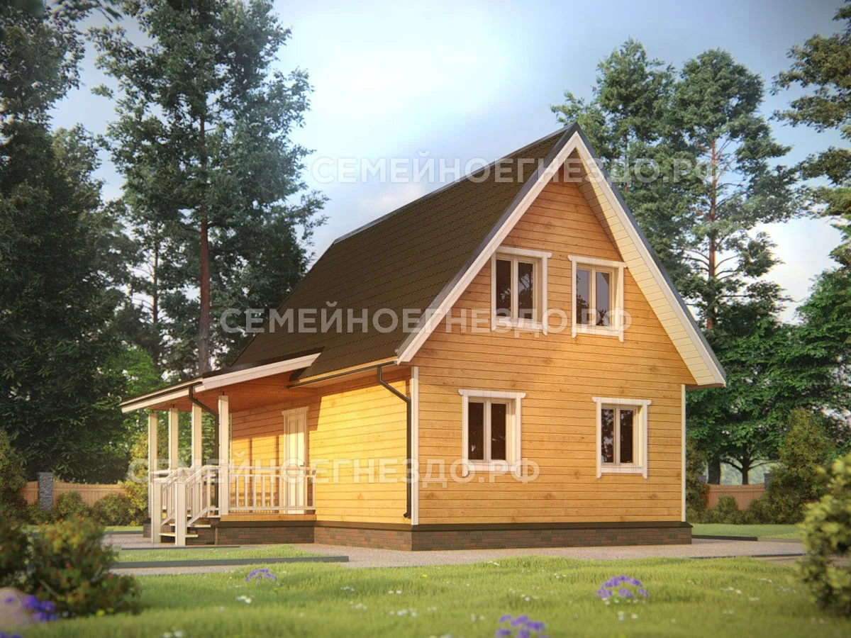 Каркасный дом № 0038 — вид 1