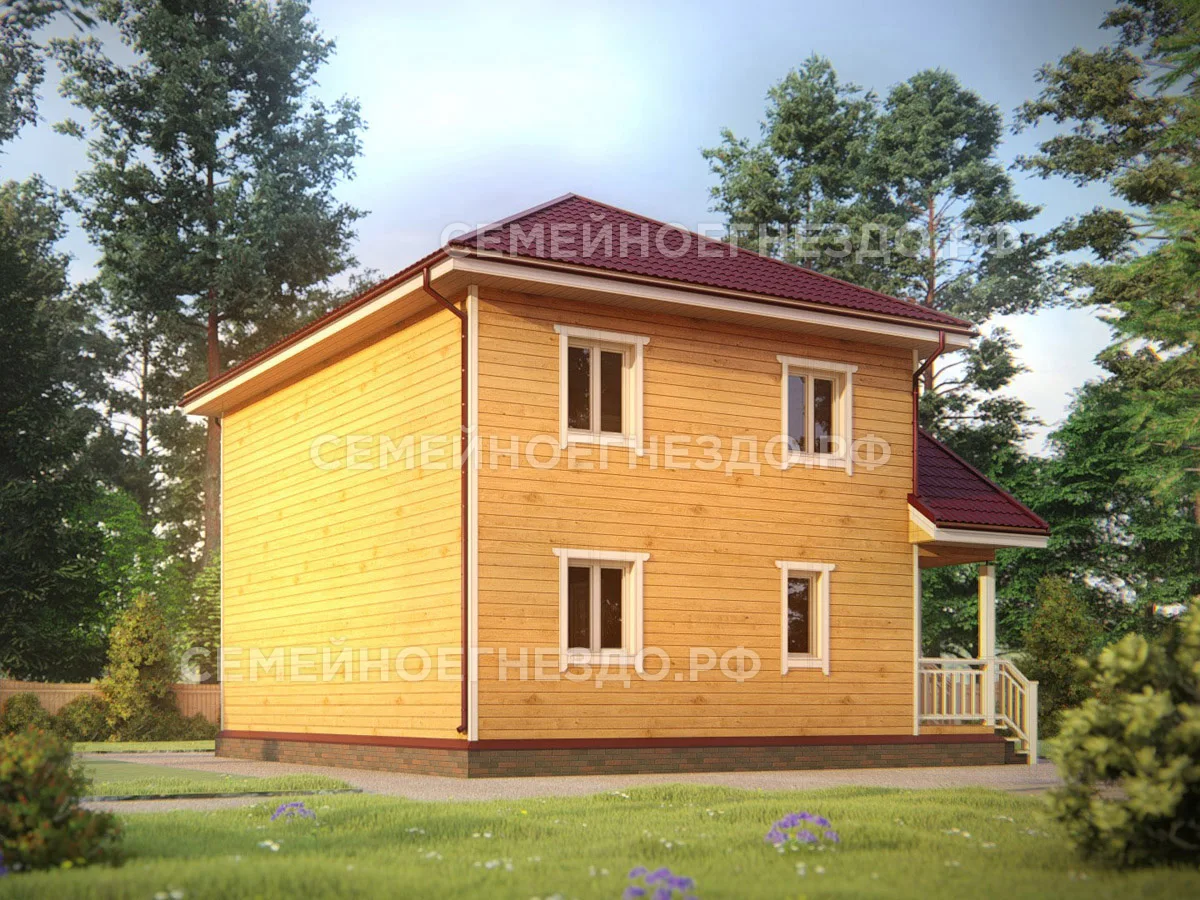 Брусовой дом № 0074 — вид 1