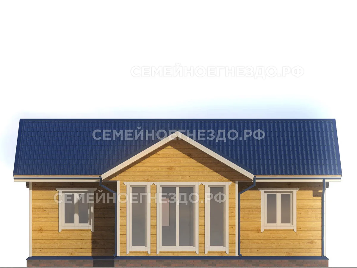 Брусовой дом № 0052 — вид 3