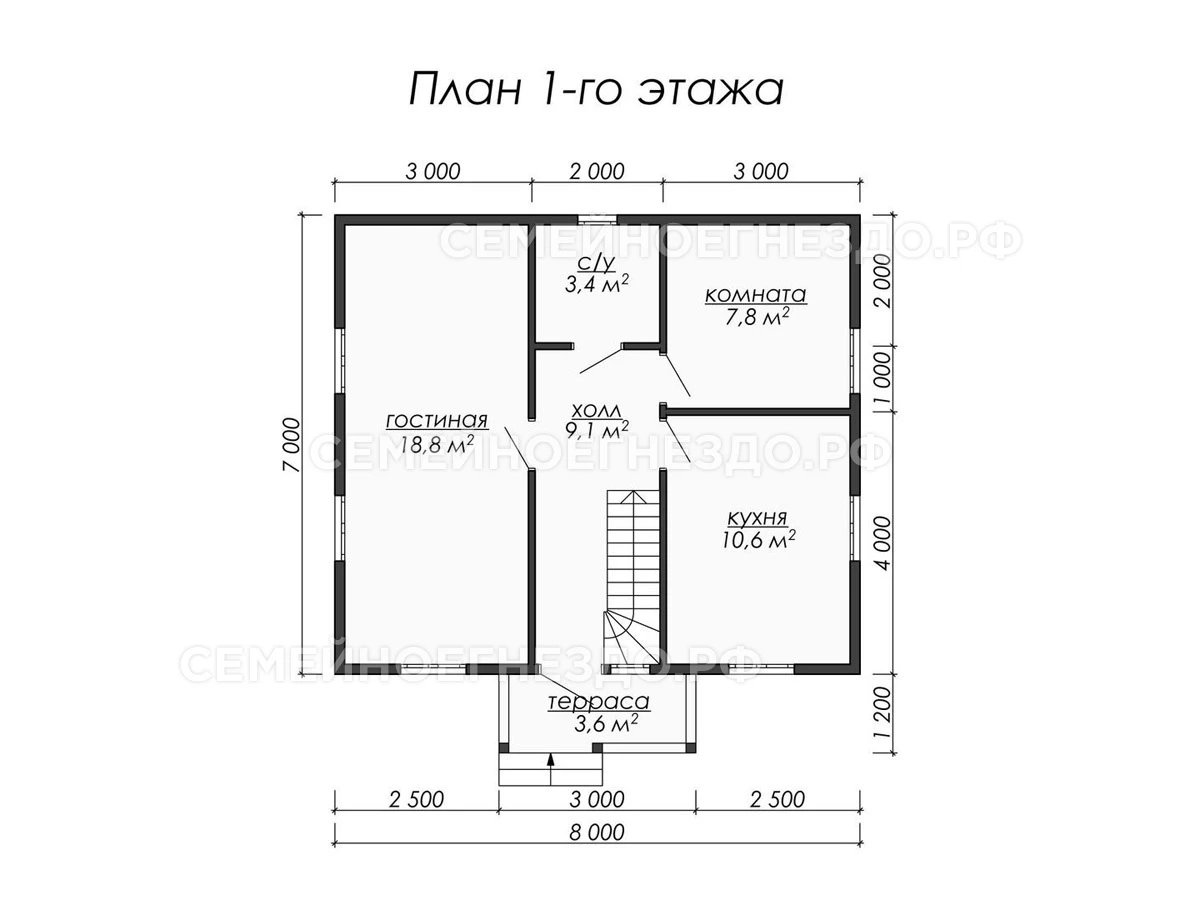 Планировка Каркасный дом № 0021