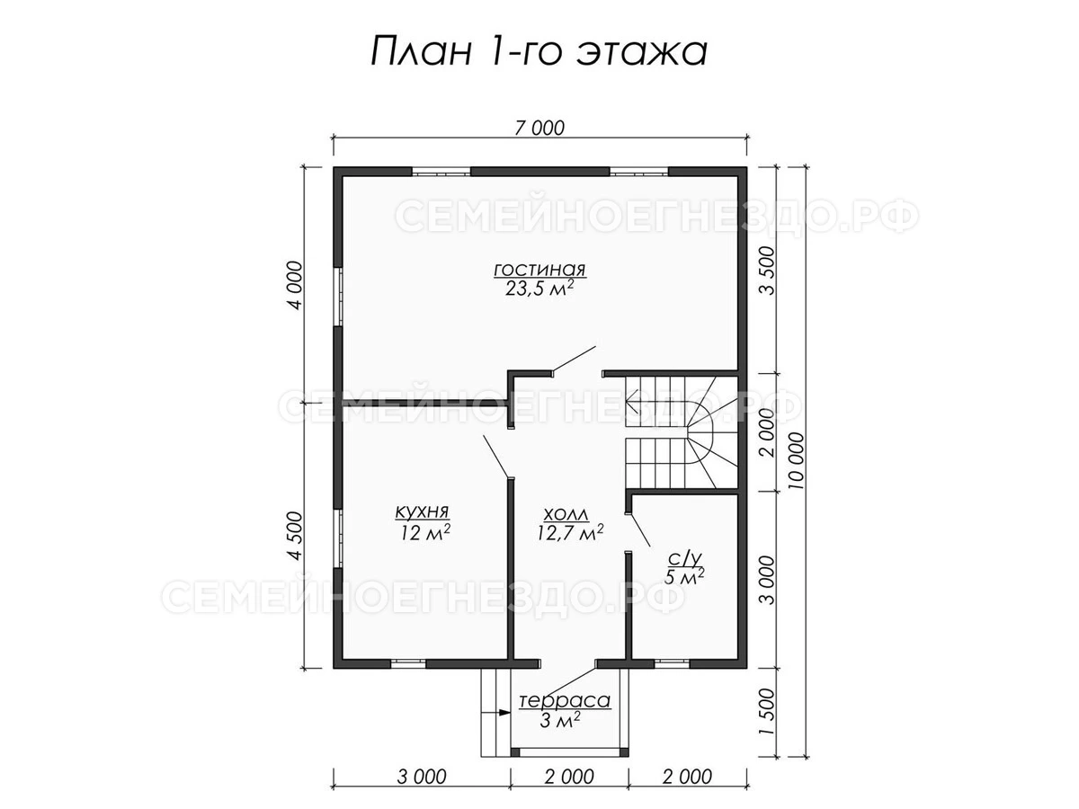Планировка Каркасный дом № 0058