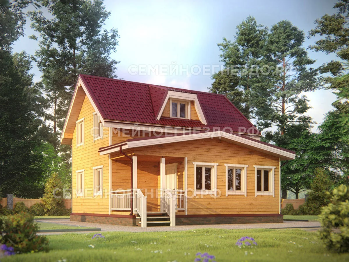 Брусовой дом № 0048 — вид 1
