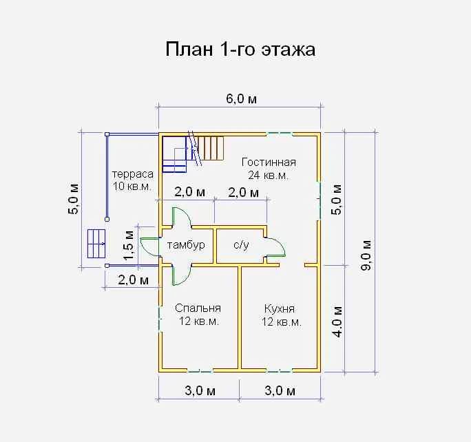 Планировка Брусовой дом №163