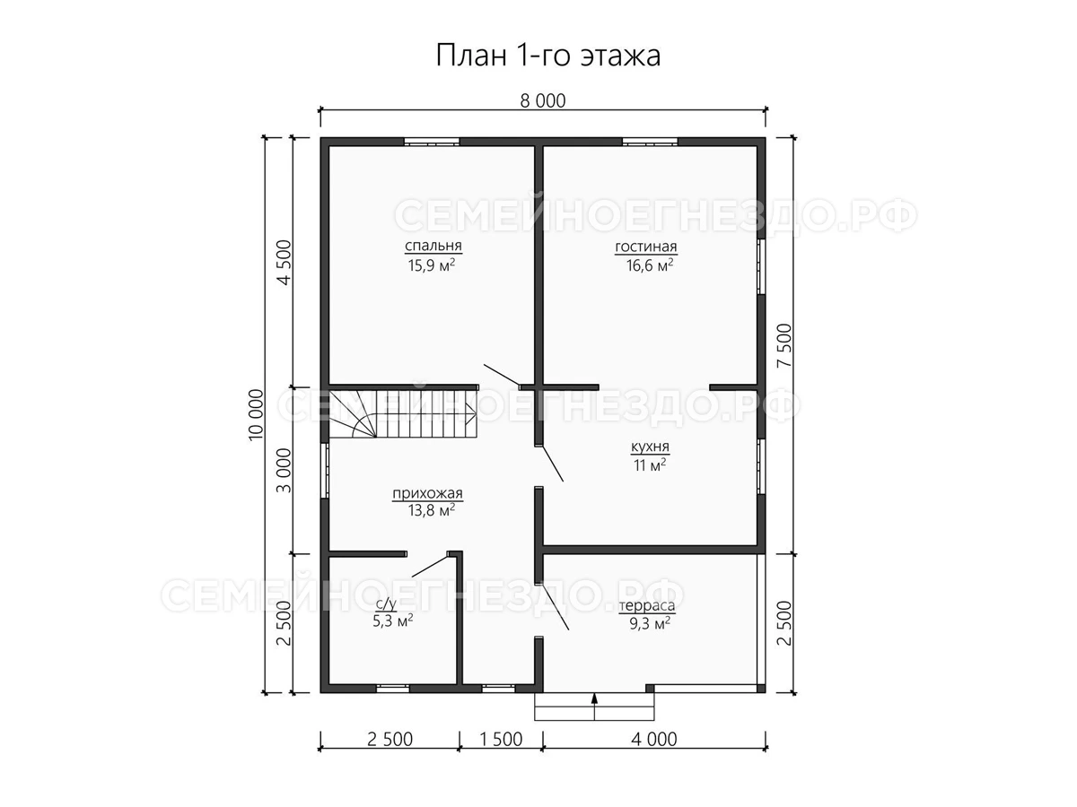 Планировка Каркасный дом № 0188