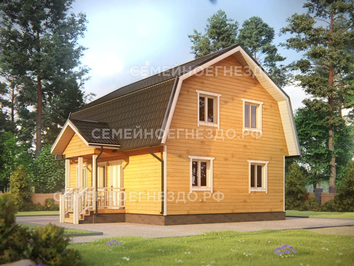 Брусовой дом № 0178 — вид 1