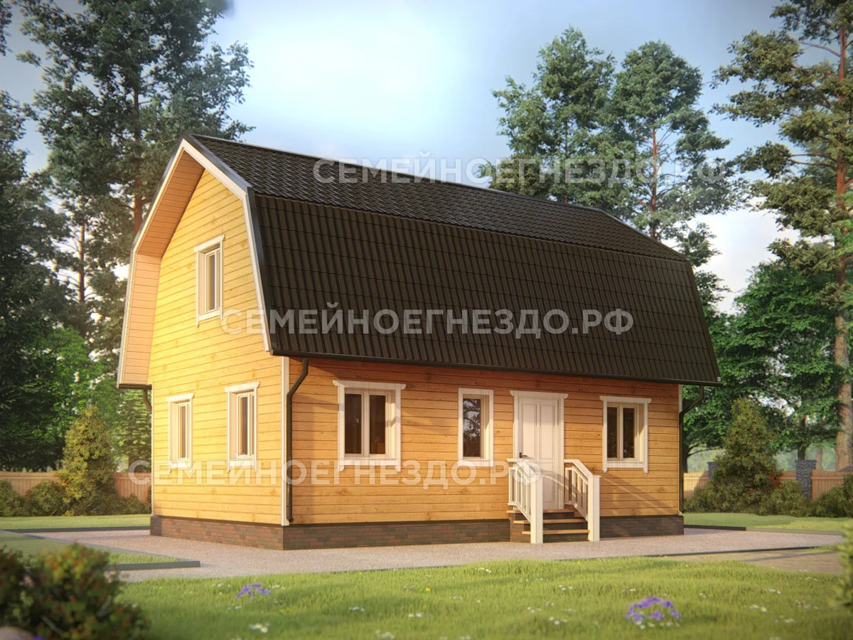 Каркасный дом № 0158 — вид 1