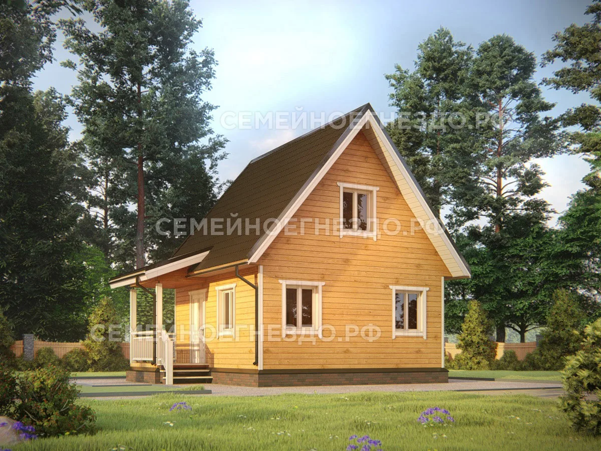 Каркасный дом № 0006 — вид 1