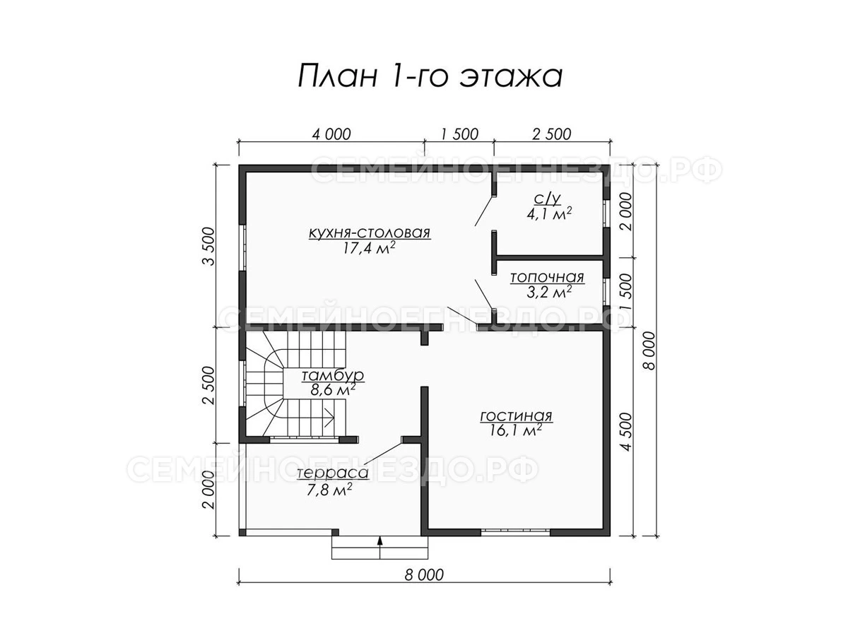 Планировка Каркасный дом № 0045