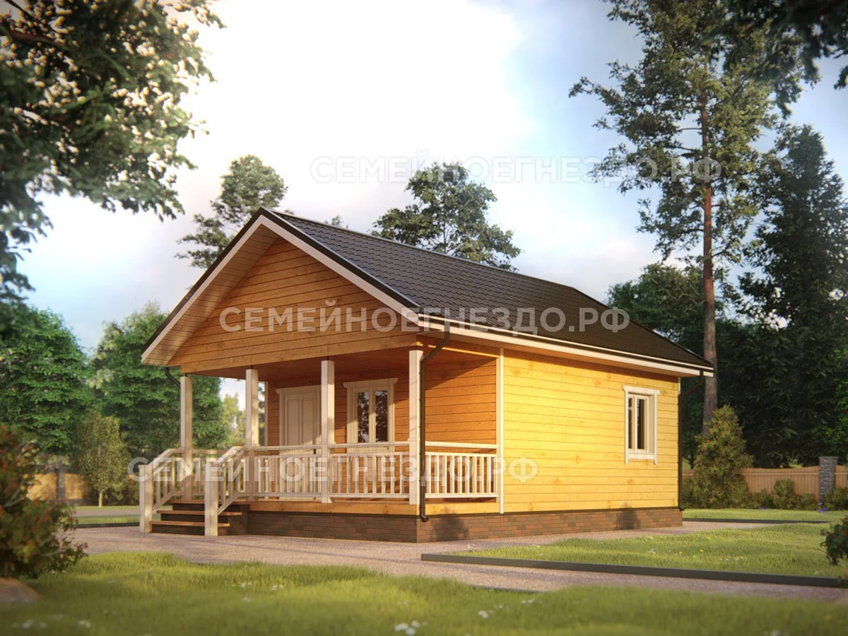 Брусовой дом № 0096 — вид 2