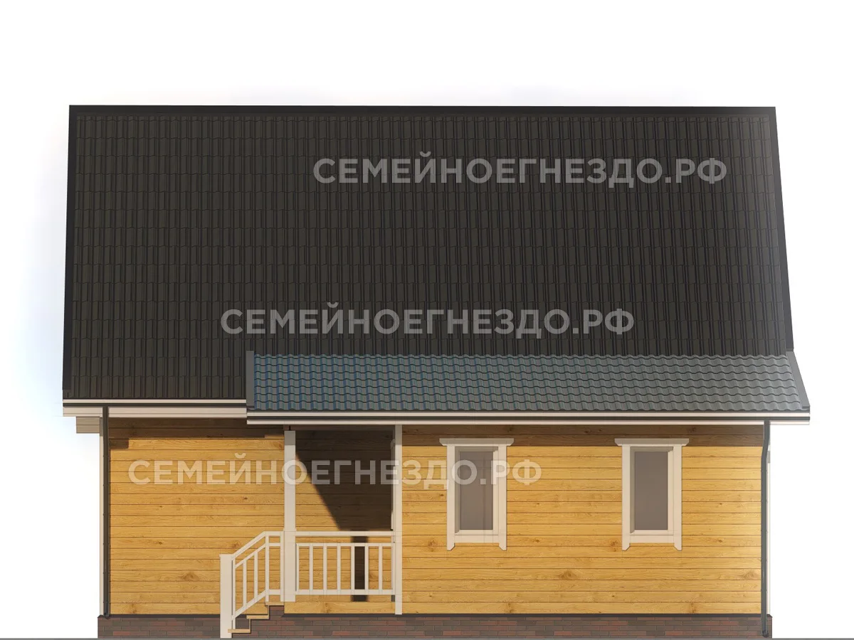 Каркасный дом № 0168 — вид 4