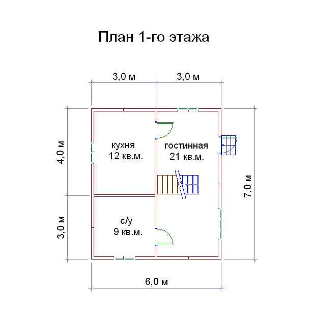 Планировка Брусовой дом №149