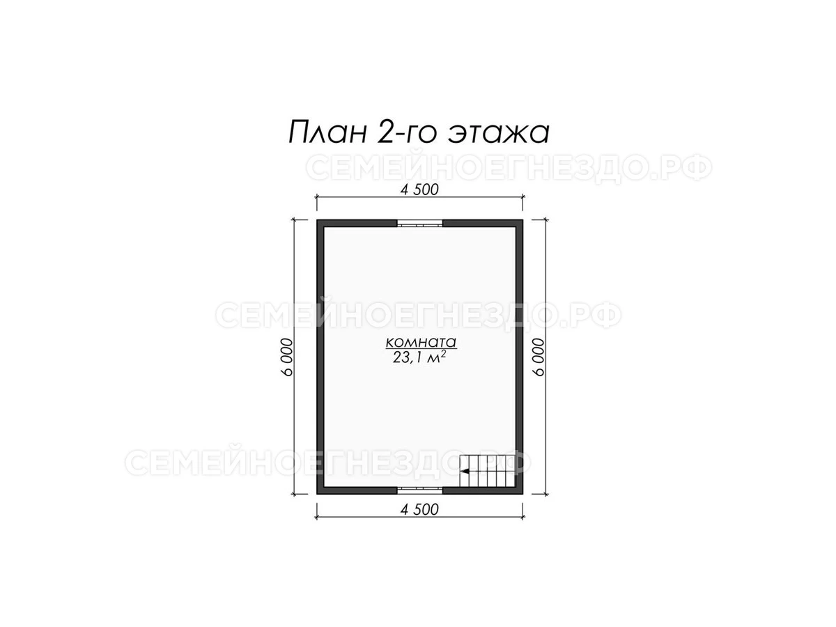 Планировка Каркасный дом № 0018