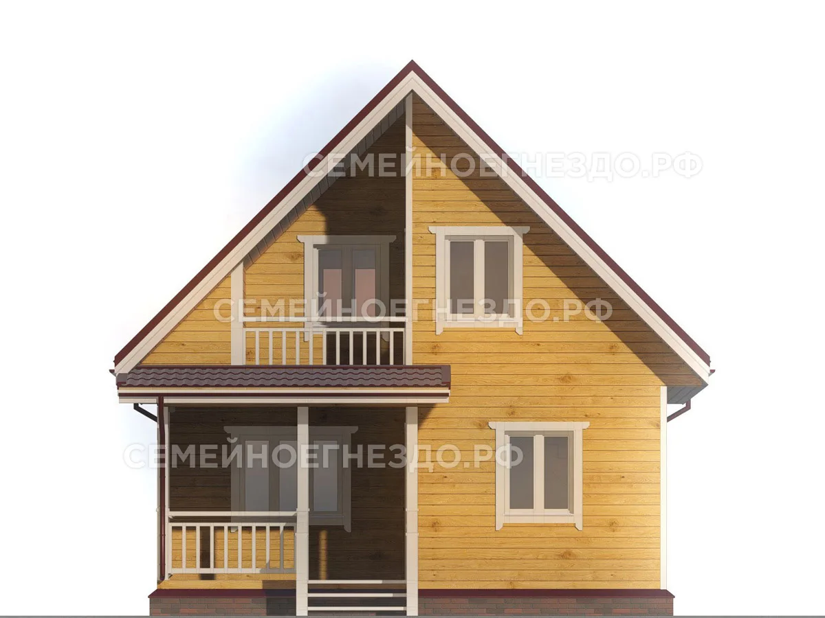 Брусовой дом № 0015 — вид 3