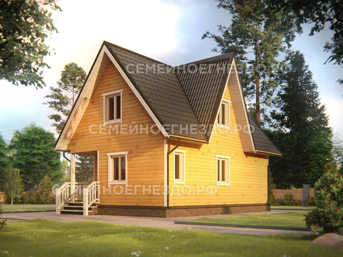 Каркасный дом № 0037 — вид 2