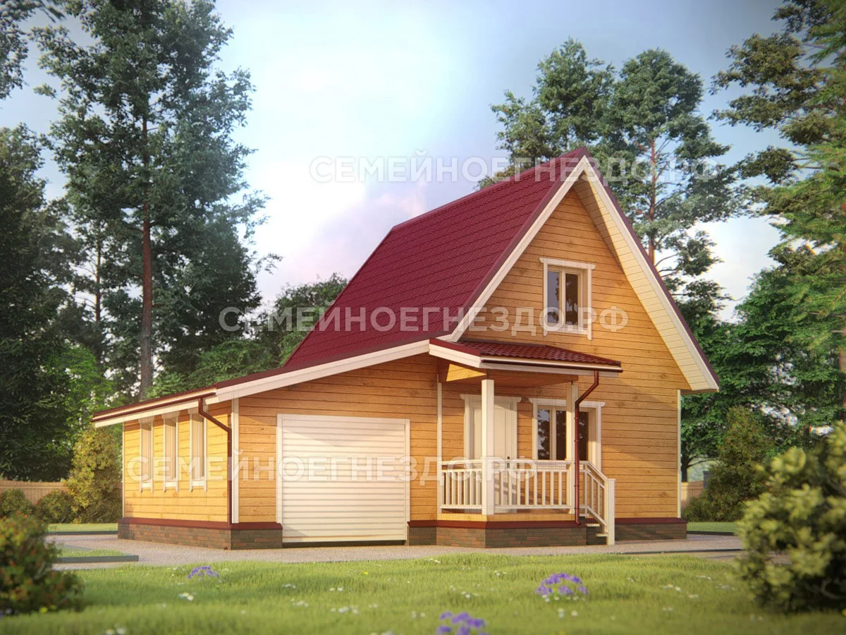 Каркасный дом № 0018 — вид 1