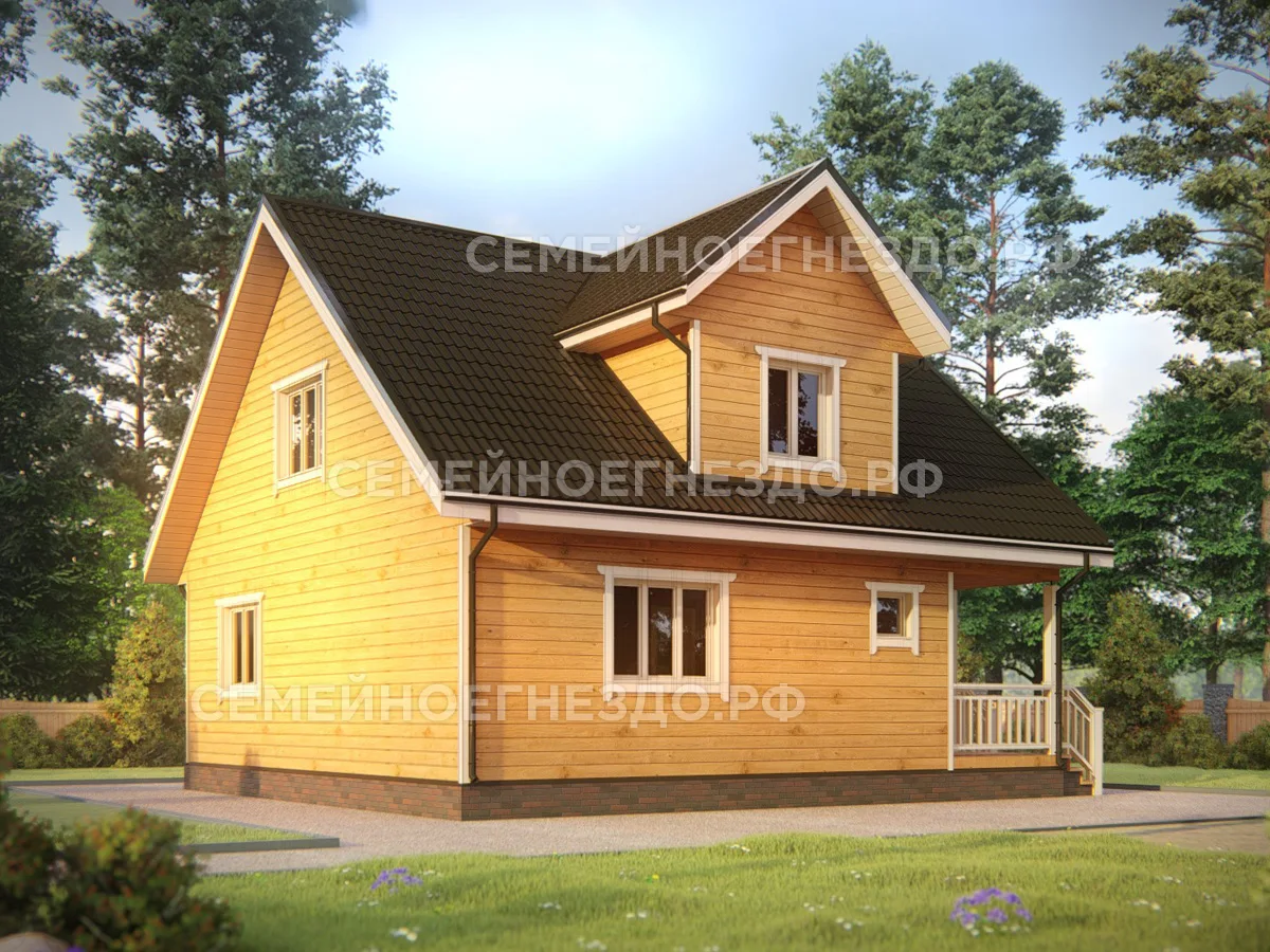 Каркасный дом № 0187 — вид 2
