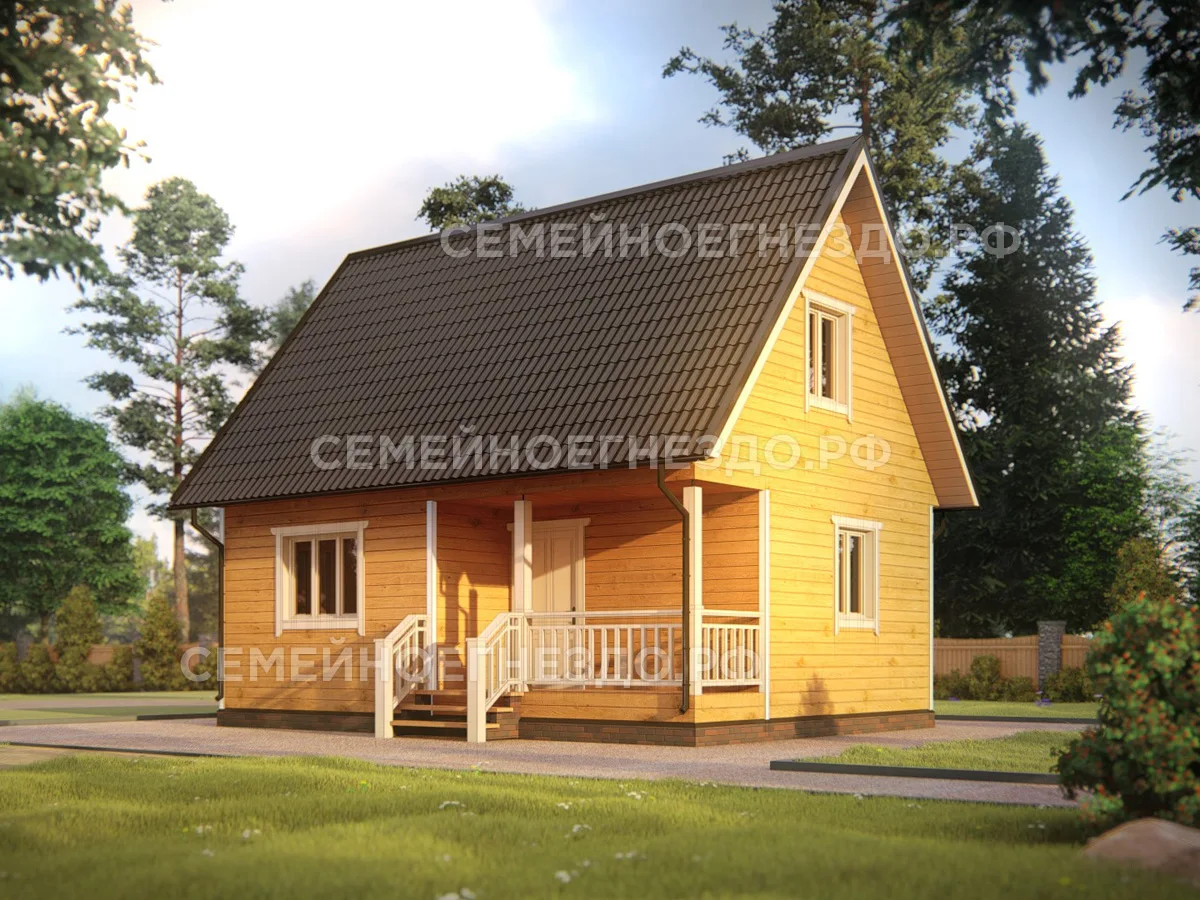Брусовой дом № 0250 — вид 1