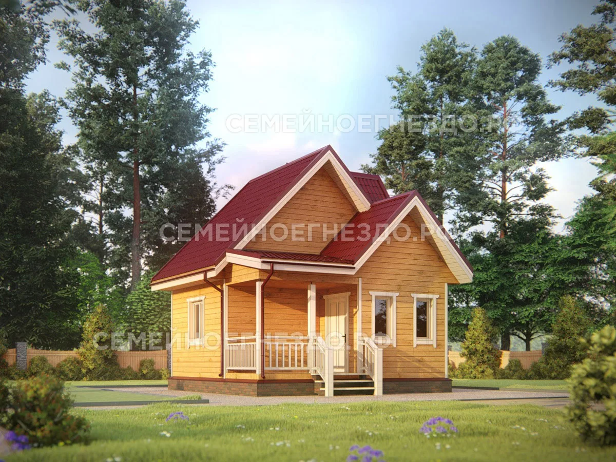 Брусовой дом № 0043 — вид 1