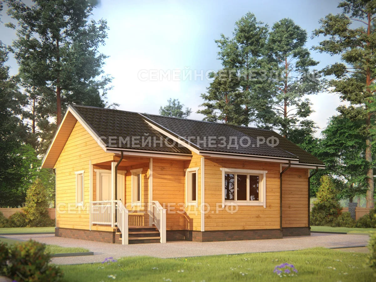 Каркасный дом № 0119 — вид 1