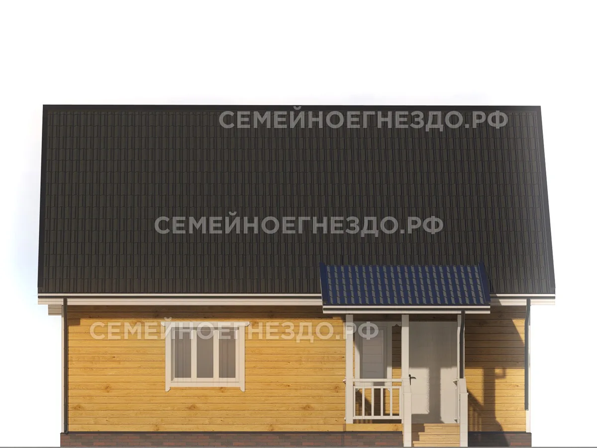 Брусовой дом № 0169 — вид 4
