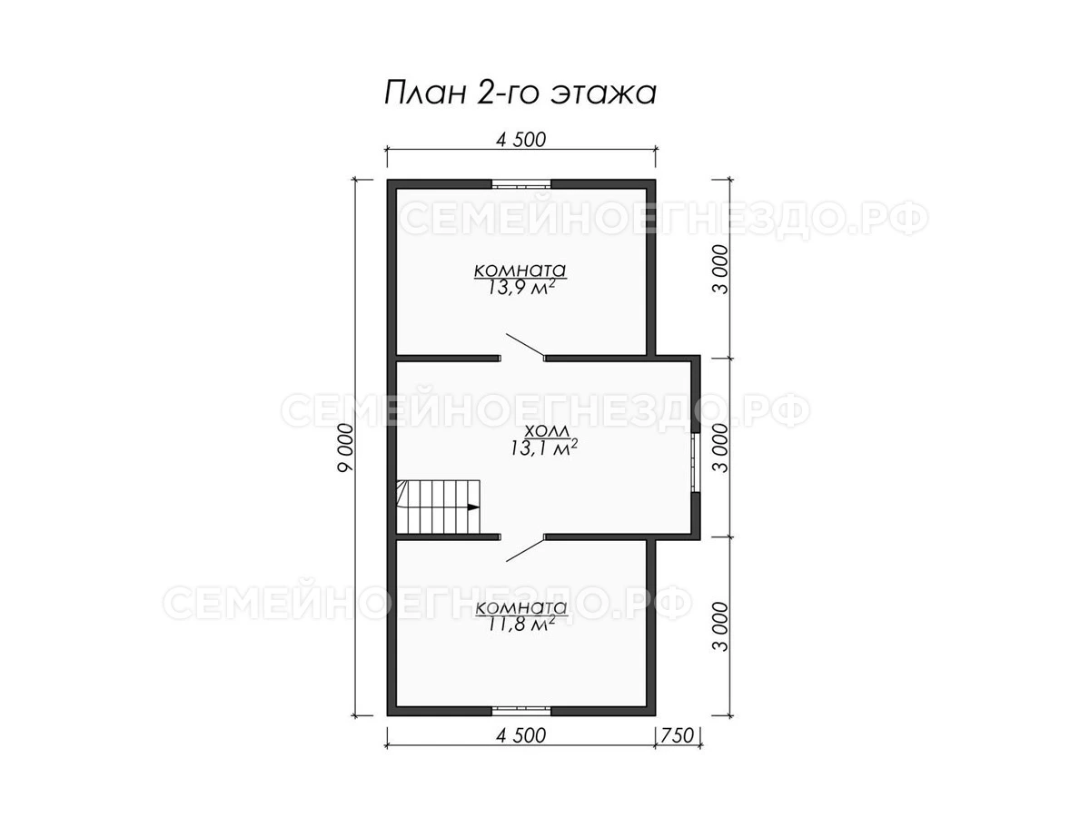 Планировка Каркасный дом № 0037