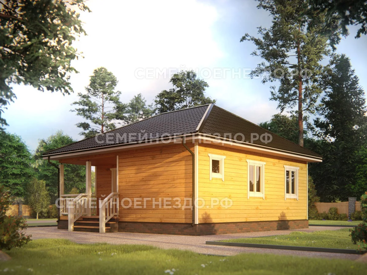 Брусовой дом № 0116 — вид 2