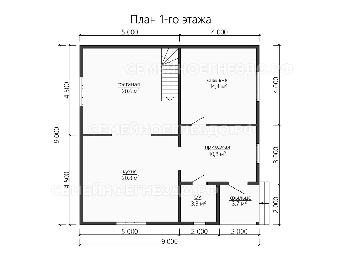 Планировка Каркасный дом № 0187