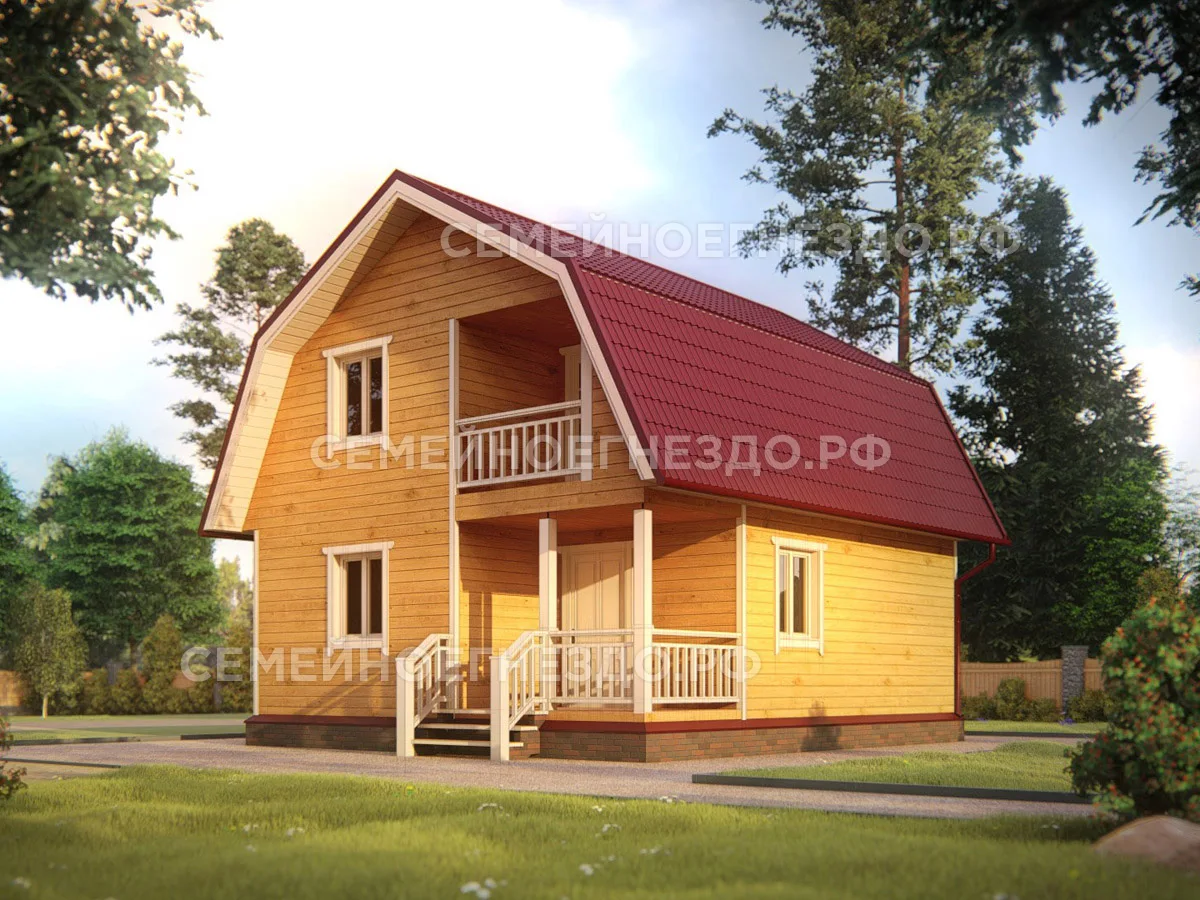 Брусовой дом № 0042 — вид 2