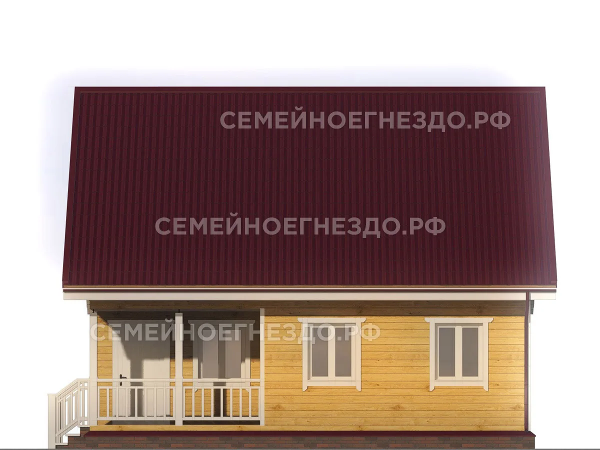 Брусовой дом № 0041 — вид 4