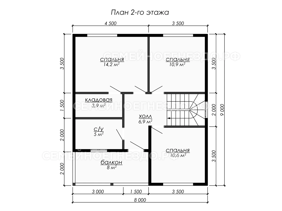 Планировка Брусовой дом № 0288