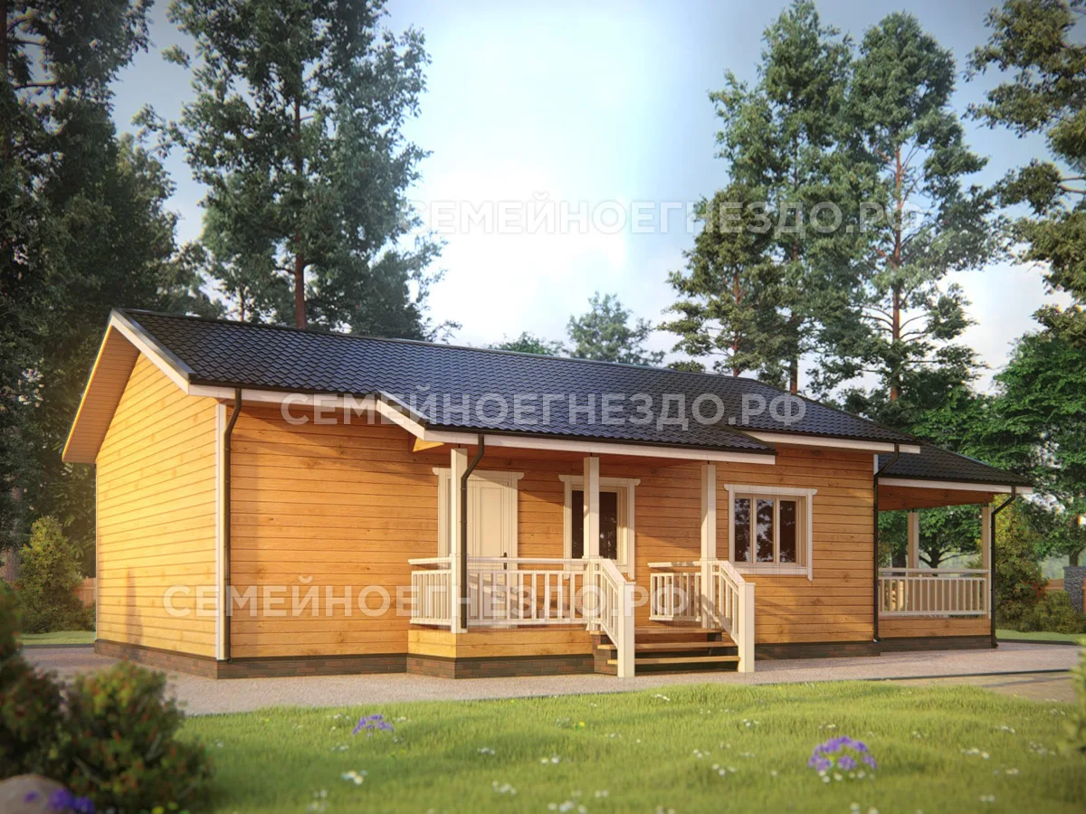 Брусовой дом № 0245 — вид 2